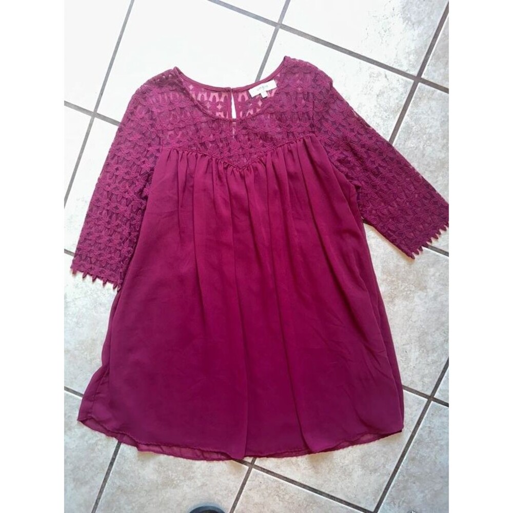 Women’s Burgundy Red Umgee Lace Dress Size Large